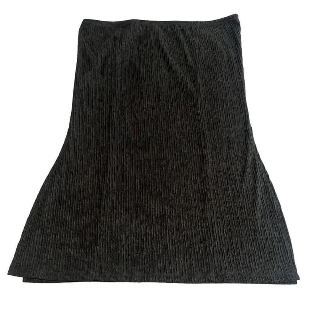 Rebdolls Black Ribbed Strapless Split Side Top 3X